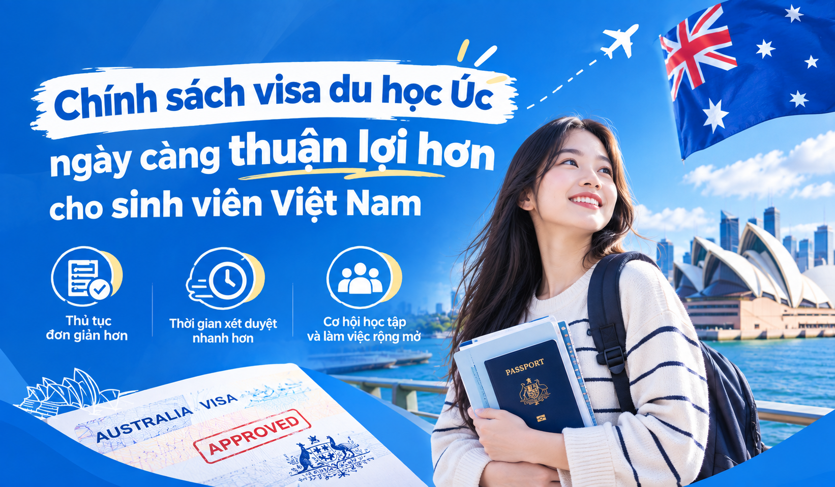 Chính sách visa du học Úc ngày càng thuận lợi hơn cho sinh viên Việt Nam
