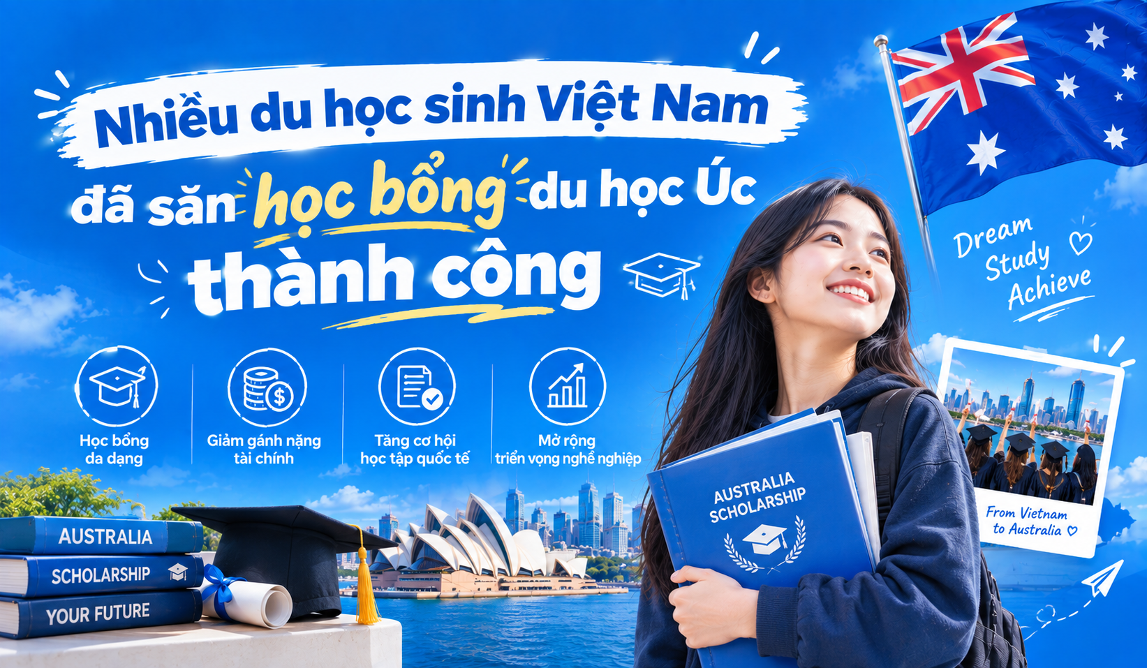 Nhiều du học sinh Việt Nam đã săn học bổng du học Úc thành công